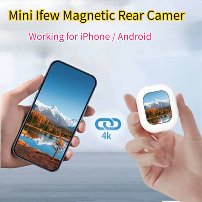 Mobile Phone Mini Selfie Monitor Screen Wireless Magnetic Mount Vlog Phone Rear Camera Selfie Wifi BT Connection for Selfie Live