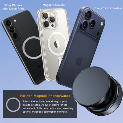 Hands-Free Suction Cup Phone Mount for Car/Content Creator, [Auto-Seal & One-...