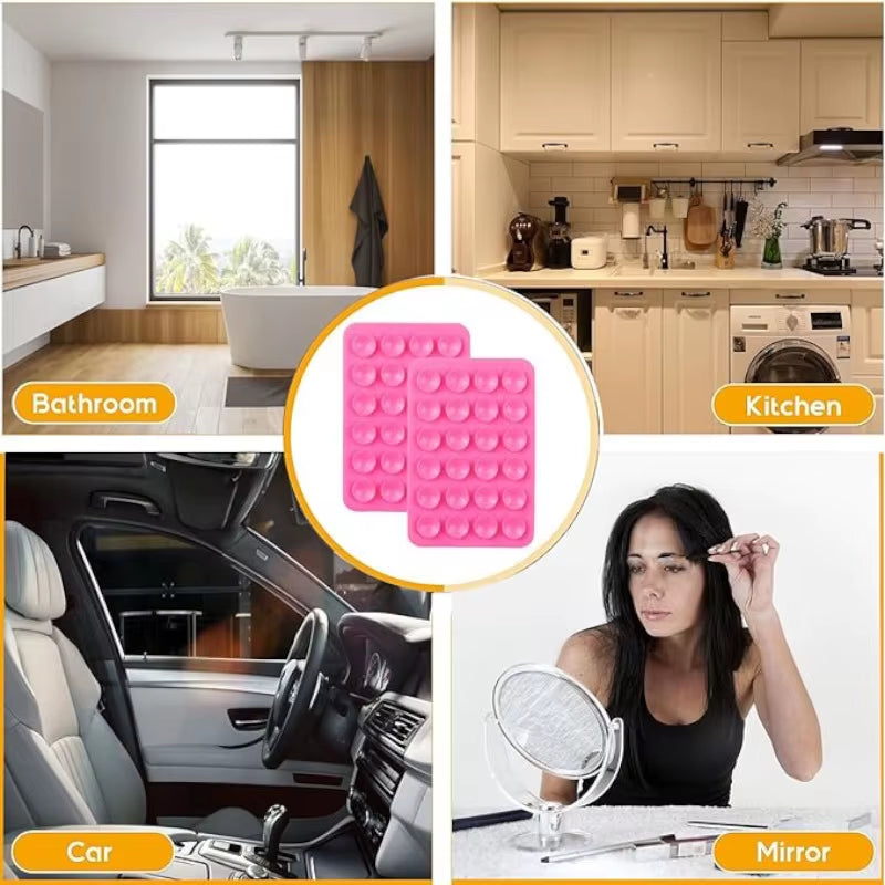 Eayburst Silicone Suction Phone Case Mount-2 Pack Non Slip Sticky Phone Grip for Cellphone for Strong Grip Holder for Videos