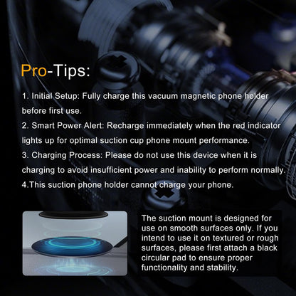 Hands-Free Suction Cup Phone Mount for Car/Content Creator, [Auto-Seal & One-...