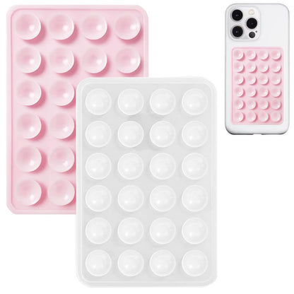 Eayburst Silicone Suction Phone Case Mount-2 Pack Non Slip Sticky Phone Grip for Cellphone for Strong Grip Holder for Videos