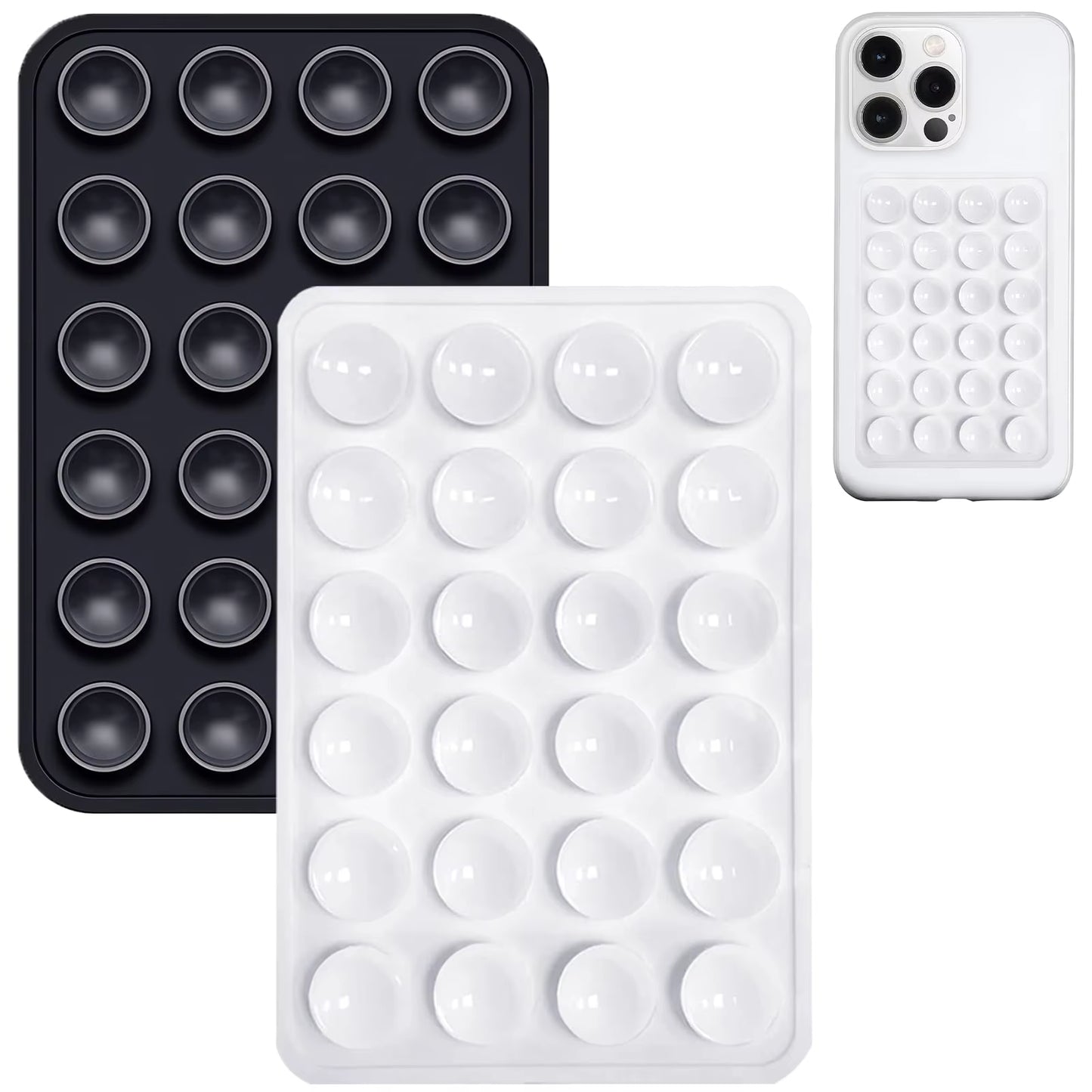 Eayburst Silicone Suction Phone Case Mount-2 Pack Non Slip Sticky Phone Grip for Cellphone for Strong Grip Holder for Videos