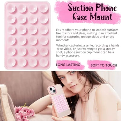 Eayburst Silicone Suction Phone Case Mount-2 Pack Non Slip Sticky Phone Grip for Cellphone for Strong Grip Holder for Videos
